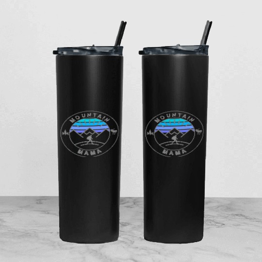 Mountain Mama Tumbler With Lid And Straw
