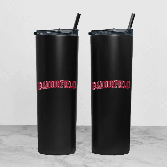Haddonfield New Jersey Nj Sports Red Tumbler With Lid And Straw