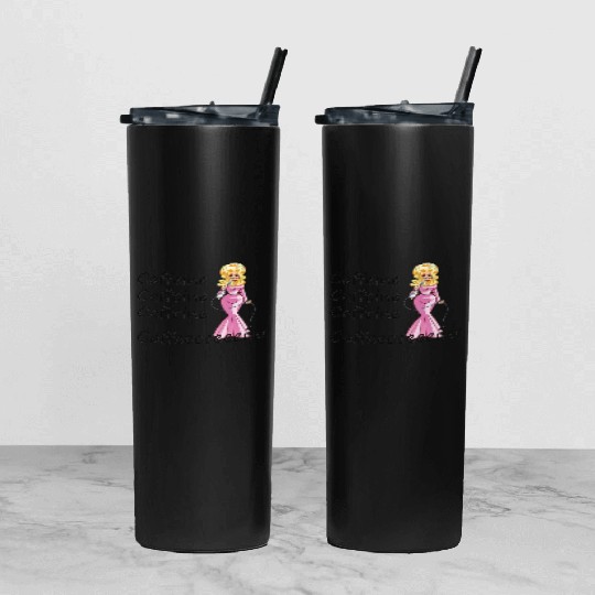 Dolly Parton fan; coffee drinker; caffeine Tumbler With Lid And Straw