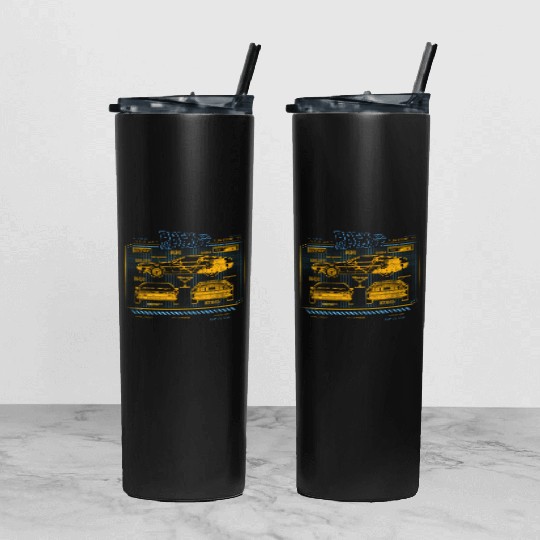 Back To The Future 35Th Anniversary Delorean Tumbler With Lid And Straw
