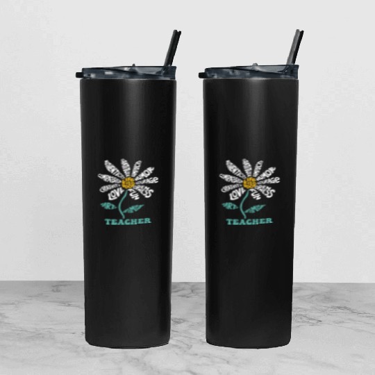 Life-is Good Teacher Humor Courage Openness Tumbler With Lid And Straw