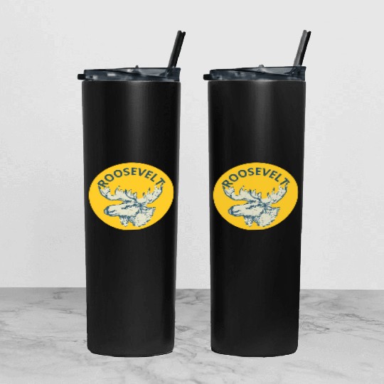 Teddy Roosevelt Bull Moose Py Tumbler With Lid And Straw