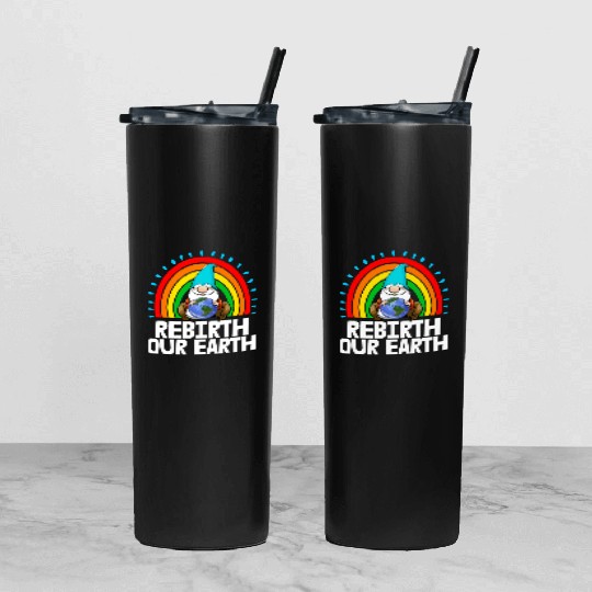 Rebirth Our Earth Tumbler With Lid And Straw