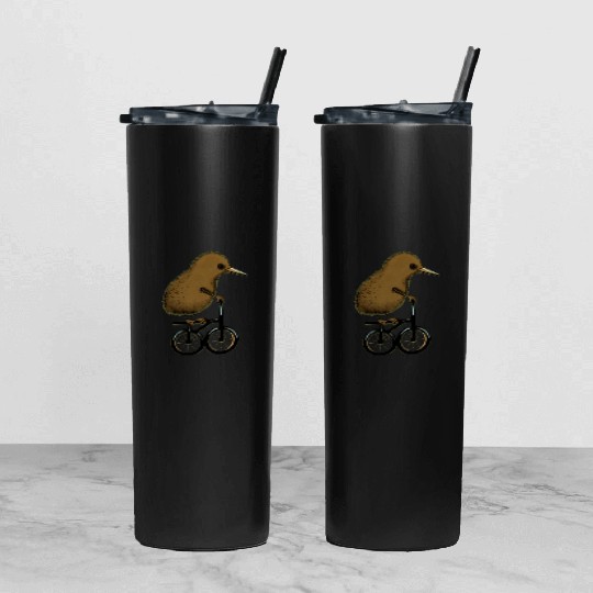 Kiwi Bird On Cycle Tumbler With Lid And Straw