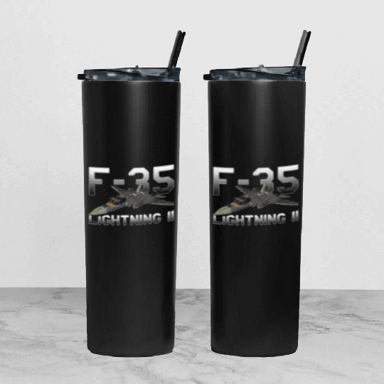 F 35 Lightning II Tumbler With Lid And Straw