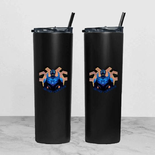 Blue Beetle Tumbler With Lid And Straw