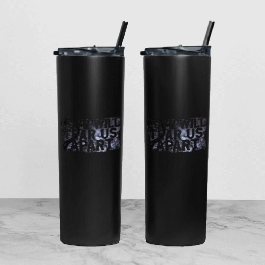LOVE WILL TEAR US APART Tumbler With Lid And Straw