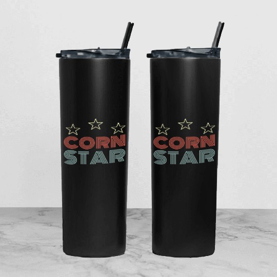 Corn Star Tumbler With Lid And Straw
