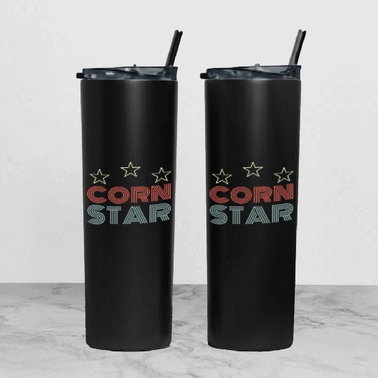 Corn Star Tumbler With Lid And Straw