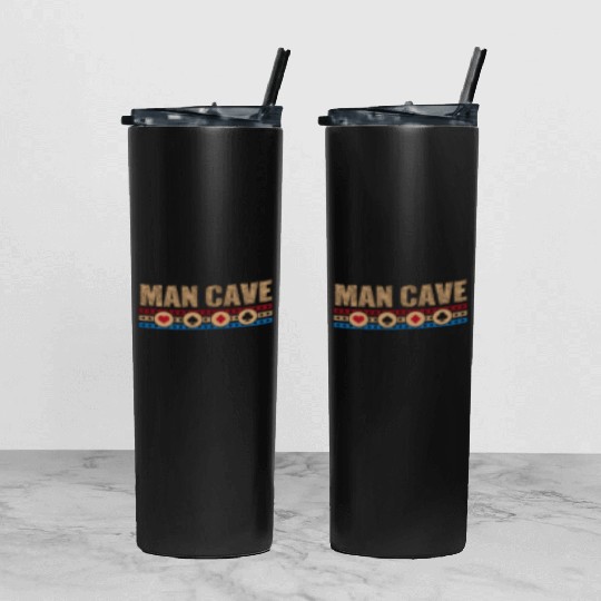 Cribbage Man Cave Loves Board Game Tournament Tumbler With Lid And Straw