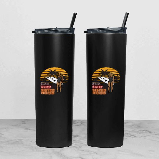 Sun, Surf, Sisterhood Tumbler With Lid And Straw