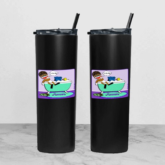 Jumau the Sock Monkey Tumbler With Lid And Straw