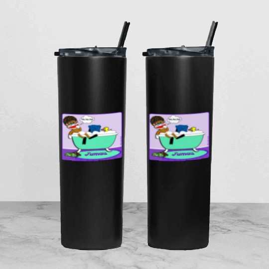 Jumau the Sock Monkey Tumbler With Lid And Straw