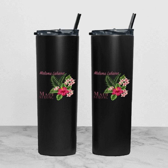 Malama Lahaina: Maui Strong Tumbler With Lid And Straw