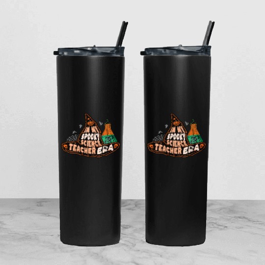 In My Spooky Science Teacher Era Witch Tumbler With Lid And Straw