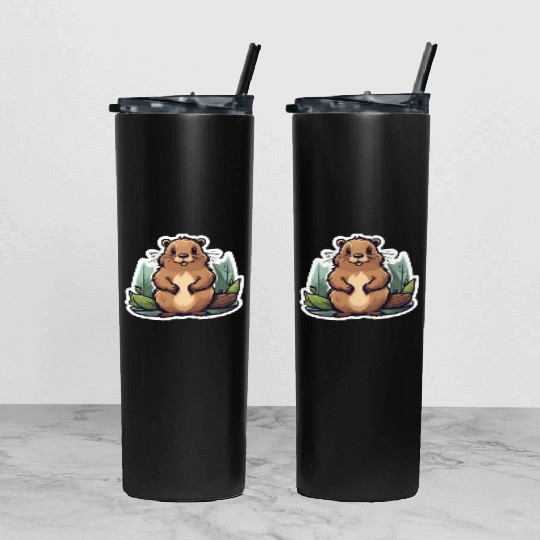 Eager Beavers Tumbler With Lid And Straw