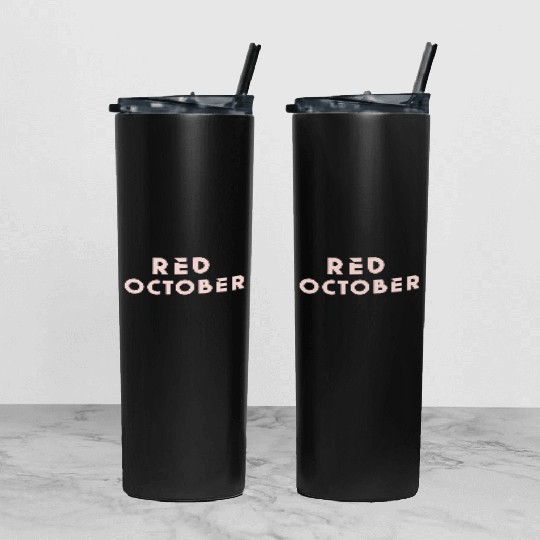 Red october phillies Tumbler With Lid And Straw