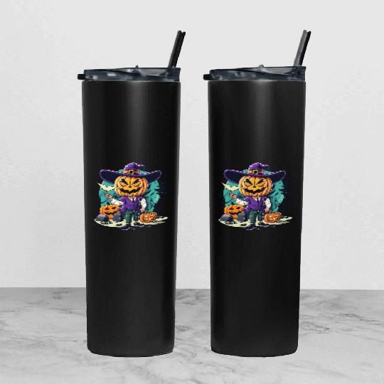 Boy Candy Punppkin Halloween Tumbler With Lid And Straw