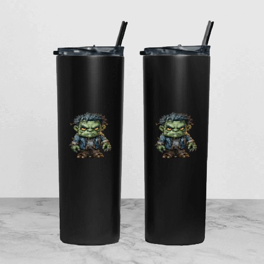 Halloween Frankie's Playful Monster Mash Tumbler With Lid And Straw