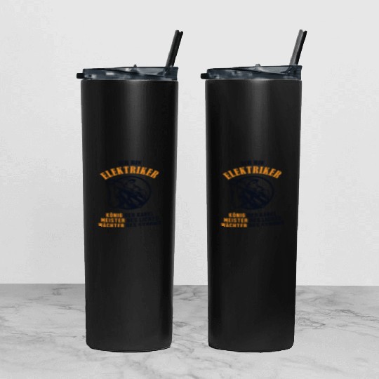 Ich bin Elektriker Wiremen Powerline Technician Tumbler With Lid And Straw