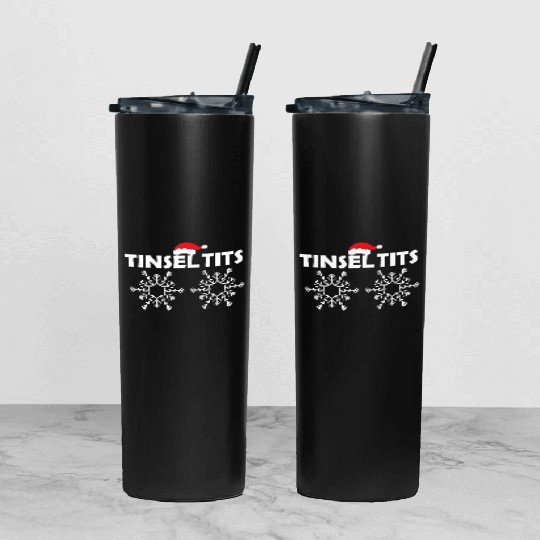 Tinsel Tits Tumbler With Lid And Straw