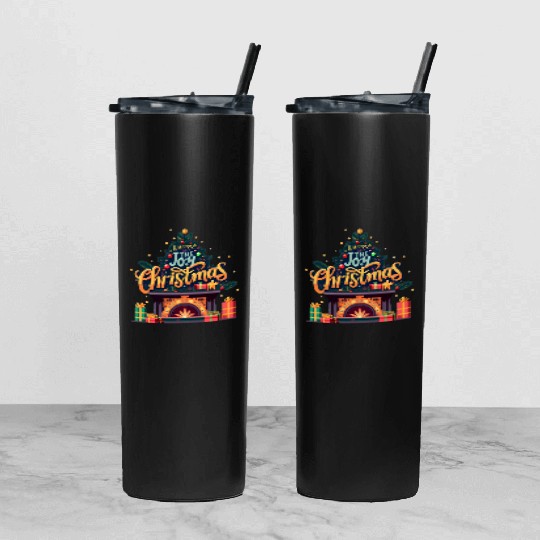 The Joy Christmas Tumbler With Lid And Straw