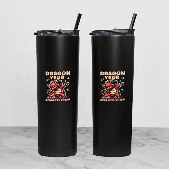 Dragon Kids Year of the Dragon Dabbing Tumbler With Lid And Straw