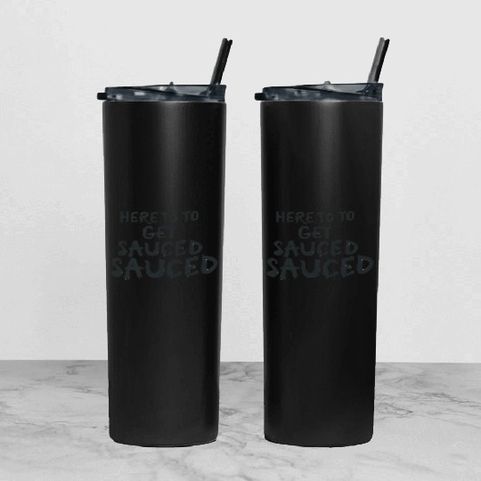 Here To Get Sauced Funny Cranberry Sauce Thanksgiv Tumbler With Lid And Straw