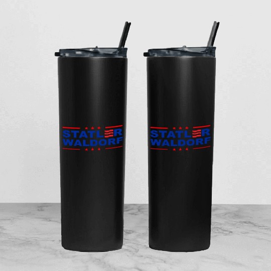 Statler and Waldorf Tumbler With Lid And Straw