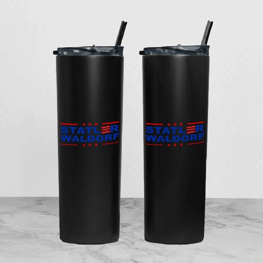 Statler and Waldorf Tumbler With Lid And Straw