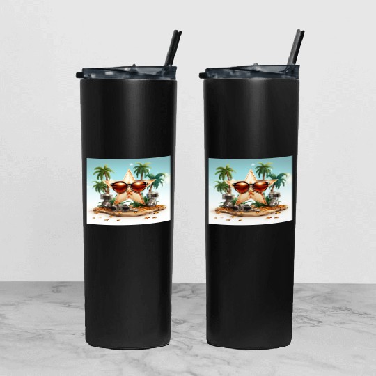 A charming kawaii style Hollywood Walk Tumbler With Lid And Straw