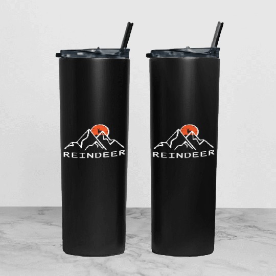 REINDEER MOUNTAIN Tumbler With Lid And Straw