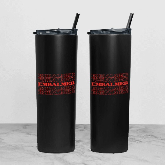 Embalmer Mortician Funeral Director Undertake Tumbler With Lid And Straw
