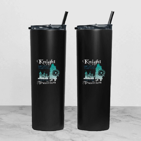 Knight Dragon Chivalry Horse Tumbler With Lid And Straw
