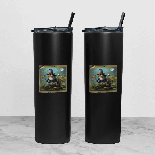 he Wizard Comfort Colors Oversized Tumbler With Lid And Straw, Frog Ta