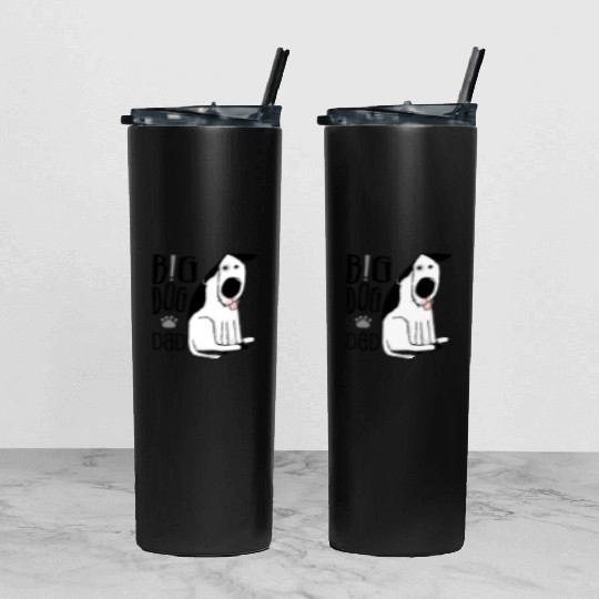 Big Dog Dad Tumbler With Lid And Straw