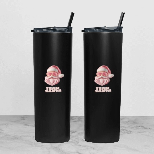 Team Santa Tumbler With Lid And Straw