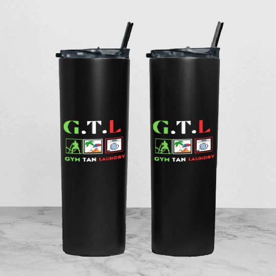 Gym Tan Laundry GTL New Jersey Garden NJ Shore It Tumbler With Lid And Straw