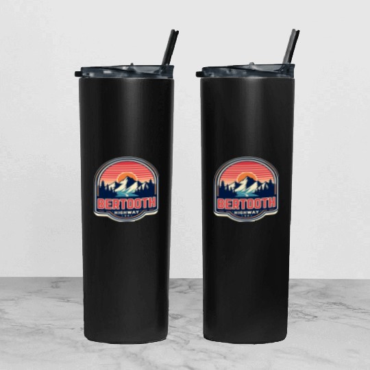 Beartooth Highway US 212 Tumbler With Lid And Straw