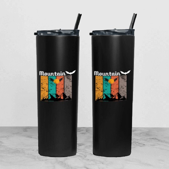 Mountaineering adventures Tumbler With Lid And Straw