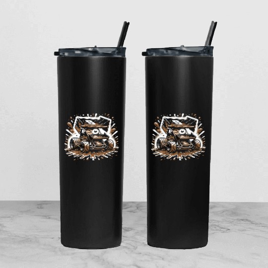 Sprint Car Mom Dirt Track Racing Racing Race Day Tumbler With Lid And Straw