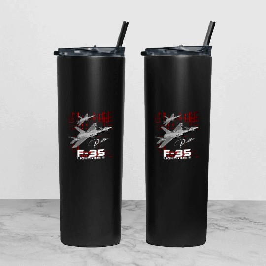 Lockheed Martin F-35 Lightning II Tumbler With Lid And Straw
