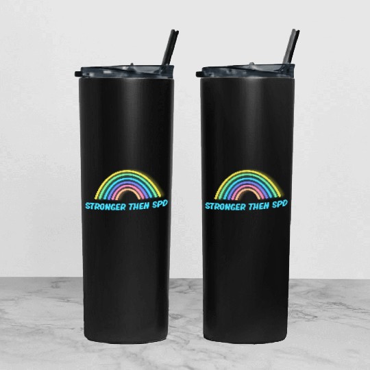Stronger Than SPD Awareness Disorder Toddler Tumbler With Lid And Straw