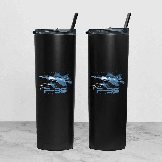 Lockheed Martin F-35 Lightning II Tumbler With Lid And Straw