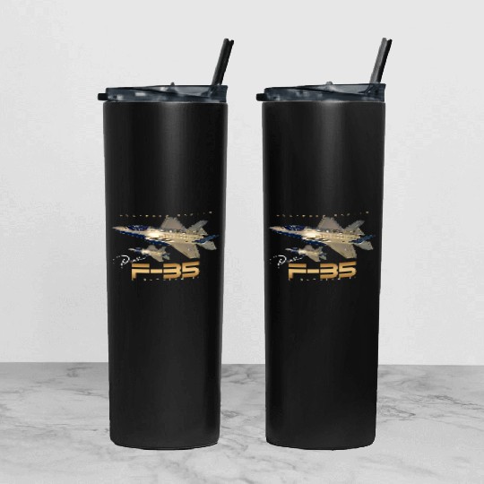 Lockheed Martin F-35 Lightning II Tumbler With Lid And Straw