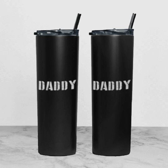 Grey Daddy Tumbler With Lid And Straw