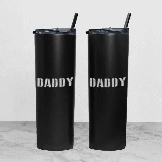 Grey Daddy Tumbler With Lid And Straw