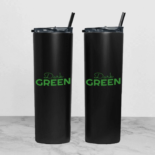 dark green color Tumbler With Lid And Straw