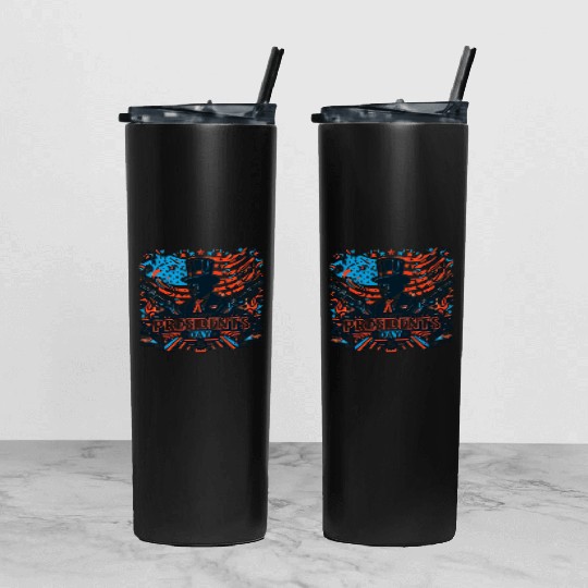 history of us presidents day Tumbler With Lid And Straw
