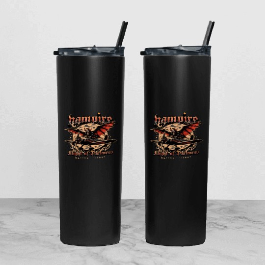 Vampire Flight of Darkness Tumbler With Lid And Straw